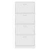 vidaXL Mueble zapatero madera contrachapada blanco 63x24x147 cm