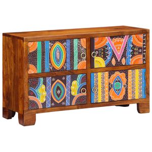 vidaXL Armario Zapatero Marr&oacute;n 90 x 35 x 55 cm Madera de Acacia S&oacute;lida