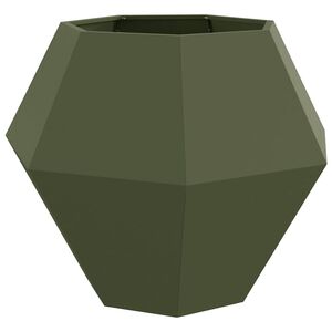vidaXL Jardinera Verde oliva 100 x 100 x 80 cm Acero