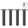 vidaXL Patas para mesa de centro (4 unidades), antracita, 30-32 cm, acero