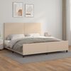 vidaXL Estructura cama sin colch&oacute;n cuero sint&eacute;tico capuchino 200x200cm