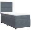 vidaXL Cama box spring con colch&oacute;n terciopelo gris oscuro 90x190 cm
