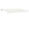 vidaXL Toldo autom&aacute;tico con LED sensor de viento crema 500x350 cm