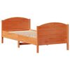 vidaXL Estructura de cama sin colchón madera maciza marrón 75x190 cm