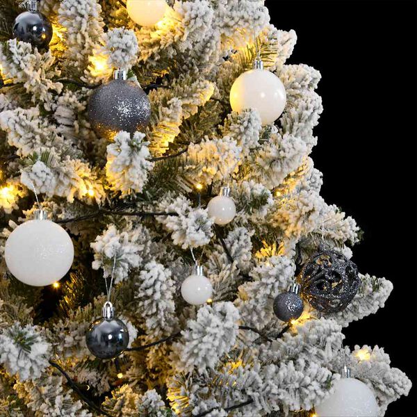 vidaXL &Aacute;rbol de Navidad artificial con bisagras 300 LED y bolas 300 cm