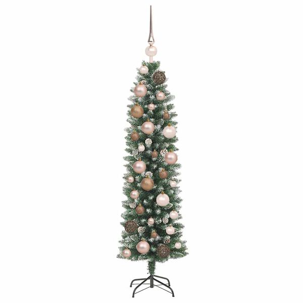 vidaXL &Aacute;rbol Navide&ntilde;o Artificial Delgado con 150 LED Verde y 120 cm