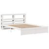 vidaXL Estructura de cama con cabecero madera pino blanco 135x190 cm