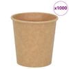 vidaXL Tazas de caf&eacute; de papel 1000 uds 4oz 100ml marr&oacute;n