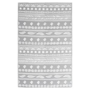 vidaXL Alfombra de exterior ARAKIL gris 190x290 cm PP