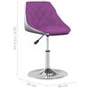 vidaXL Taburete de cocina de cuero sint&eacute;tico morado y blanco