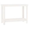 vidaXL Banco de trabajo de madera maciza de pino blanco 110x50x80 cm