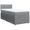 vidaXL Cama box spring con colchón tela gris claro 100x200 cm