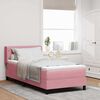 vidaXL Cama tipo Box Spring con colch&oacute;n Rosa 200 x 90 cm Terciopelo