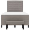 vidaXL Cama tipo Box Spring con colch&oacute;n Taup&eacute; 120 x 200 cm tela