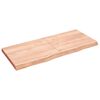 vidaXL Tablero mesa madera roble tratada marr&oacute;n claro 140x60x(2-6) cm