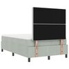 vidaXL Cama tipo Box Spring Gris claro 120 x 190 cm Terciopelo
