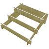 vidaXL Jardinera con 3 niveles de madera impregnada 90x90x35 cm