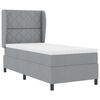 vidaXL Cama tipo Box Spring con colch&oacute;n Gris claro 100 x 200 cm tela