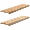 vidaXL Alf&eacute;izares de ventana 2 uds madera maciza roble sin tratar
