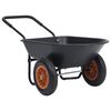 vidaXL Carretilla negra y naranja 78 L 100 kg