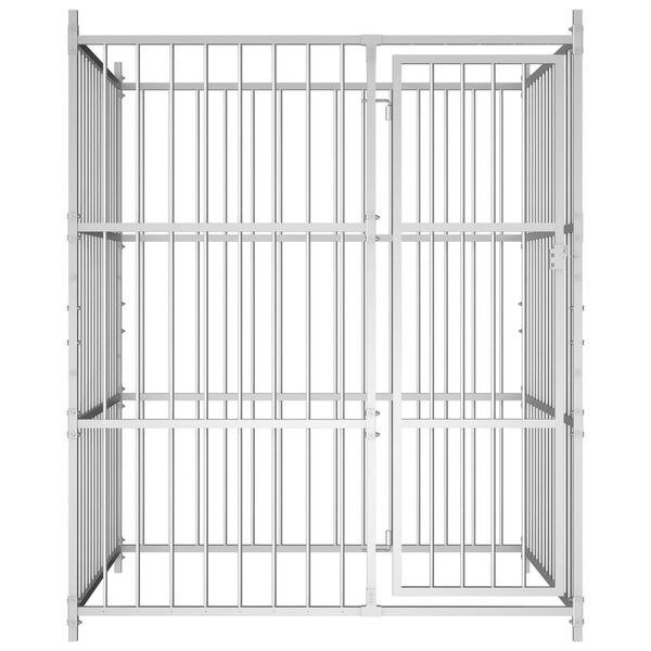 vidaXL Perrera de exterior 150x150x185 cm