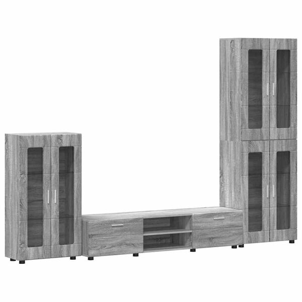vidaXL Conjunto de mueble de TV con caj&oacute;n FLORIN Gris Sonoma