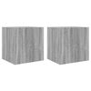 vidaXL Muebles TV de pared luces LED 2 uds gris Sonoma 40,5x35x40 cm