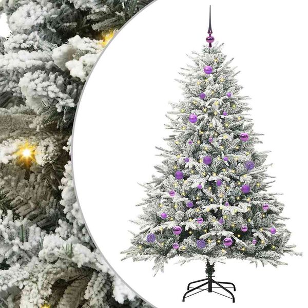 vidaXL &Aacute;rbol de Navidad Artificial Pre-iluminado con Juego de Bolas
