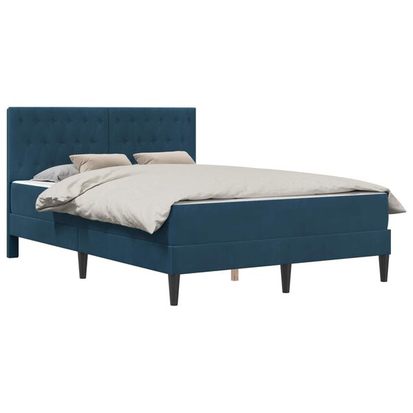 vidaXL Estructura de cama con colch&oacute;n Azul 120 x 190 cm Terciopelo