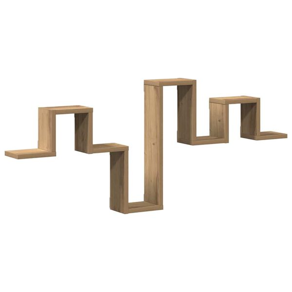 vidaXL Estante de pared con estante Roble artisan 104.5 x 10 x 43 cm