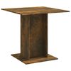 vidaXL Mesa de comedor madera contrachapada roble ahumado 80x80x75 cm