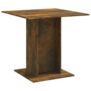 vidaXL Mesa de comedor madera contrachapada roble ahumado 80x80x75 cm