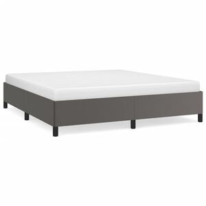 vidaXL Estructura de cama sin colch&oacute;n cuero sint&eacute;tico gris 180x200 cm