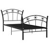 vidaXL Estructura de cama sin colchón metal negro 90x200 cm