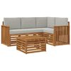 vidaXL Conjunto de sof&aacute;s de exterior 5 uds. Gris Natural y Claro