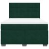 vidaXL Cama box spring con colch&oacute;n terciopelo verde oscuro 140x190 cm