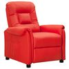 vidaXL Sill&oacute;n reclinable de cuero sint&eacute;tico rojo