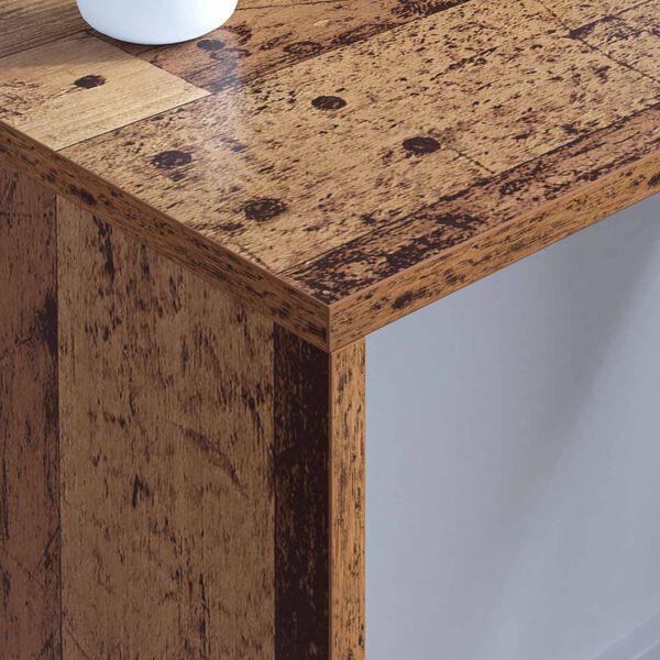 vidaXL Escritorio Montado en la Pared Madera envejecida