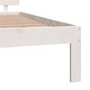 vidaXL Estructura de cama sin colchón madera pino blanco 140x200 cm