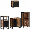 vidaXL Juego de muebles de ba&ntilde;o 4 uds. Multicolor y negro