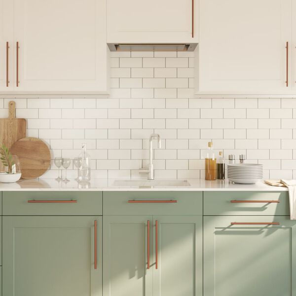 vidaXL Tiradores para armarios 10 uds acero inoxidable bronce 224 mm