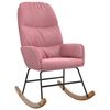 vidaXL Mecedora de terciopelo rosa