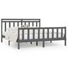 vidaXL Estructura de cama sin colch&oacute;n madera de pino gris 180x200 cm