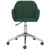 vidaXL Silla de oficina giratoria de tela verde oscuro