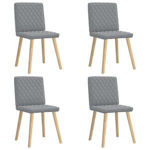 vidaXL Sillas de comedor 4 unidades tela gris claro
