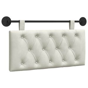 vidaXL Cabecero colgante Crema Terciopelo