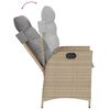 vidaXL Set comedor de jard&iacute;n 5 pzas con cojines rat&aacute;n sint&eacute;tico beige