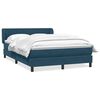 vidaXL Cama box spring con colch&oacute;n terciopelo azul oscuro 140x220 cm