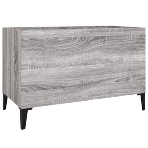 vidaXL Mueble discos madera contrachapada gris sonoma 74,5x38x48 cm