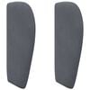 vidaXL Oreja de cabecero Gris Tenue 40 x 23 x 6 cm Terciopelo